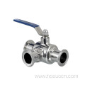 Sanitary Stainless steel 3way Ball Valve